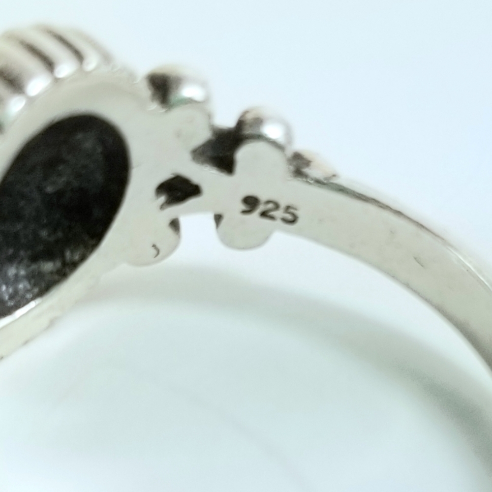 Sz 6.5 Brighton Sterling Silver Cabochon Cable Ring Retired - Picture 7 of 12